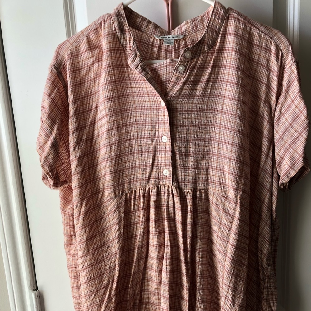 Flannel High Low Top